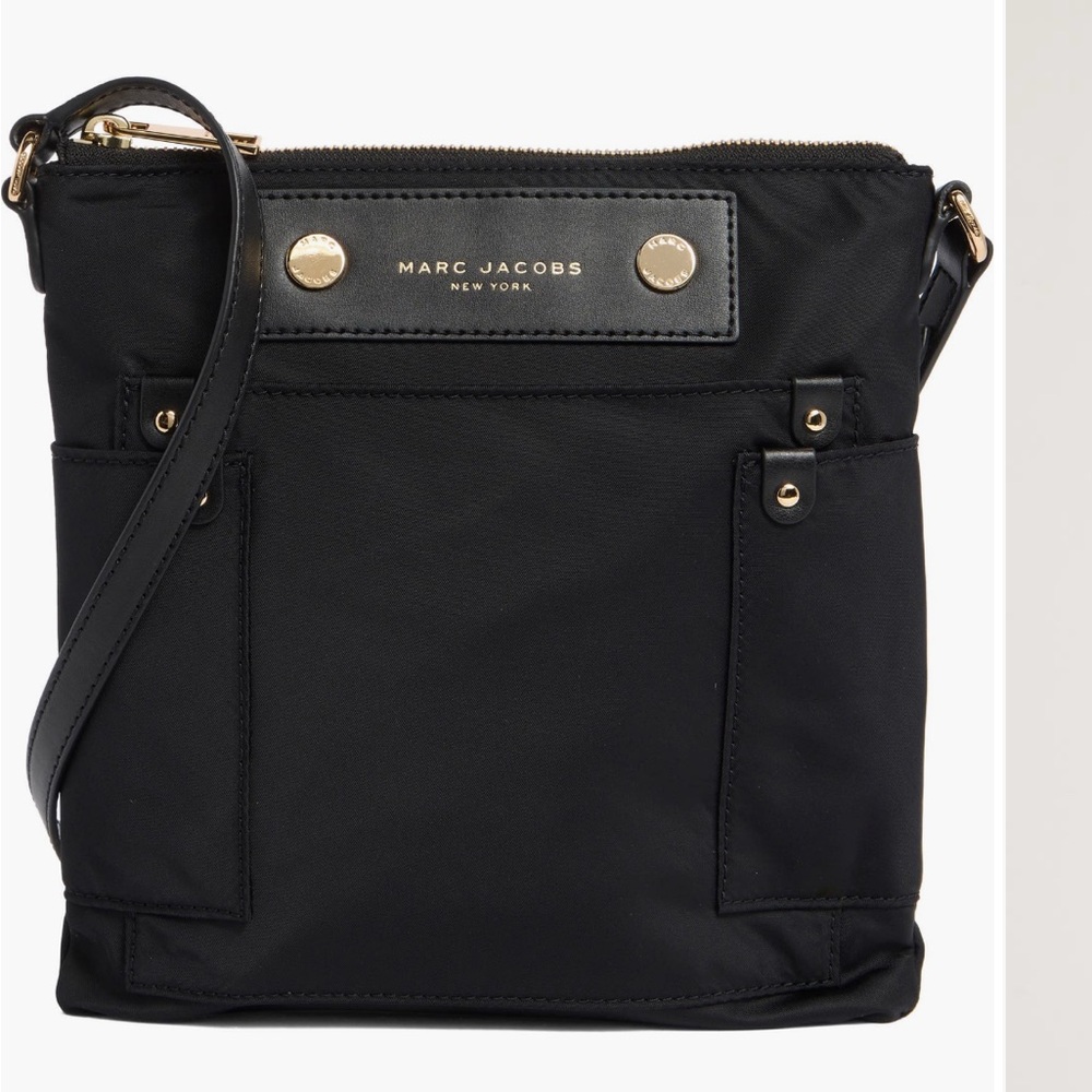 NWT Marc Jacobs Black Crossbody with Gold Accents